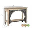 Taran Designs Isabella Carved Solid Wood Console Table in Beige/Black