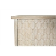 Taran Designs Mason 6-door Geometric Pattern Solid Wood Sideboard in White