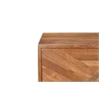 Taran Designs Mason 4-door Geometric Pattern Solid Wood Sideboard in Brown
