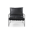Taran Designs Kenneth Upholstered Metal Accent Chair in Black