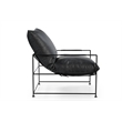 Taran Designs Kenneth Upholstered Metal Accent Chair in Black