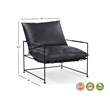 Taran Designs Kenneth Upholstered Metal Accent Chair in Black
