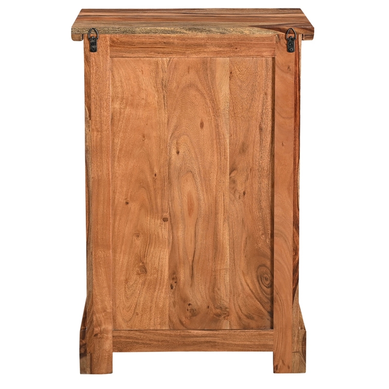 Taran Designs Darcy 2-piece Live Edge Solid Wood Desk Set in Brown