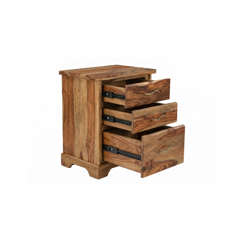 Taran Designs Darcy 2-piece Live Edge Solid Wood Desk Set in Brown