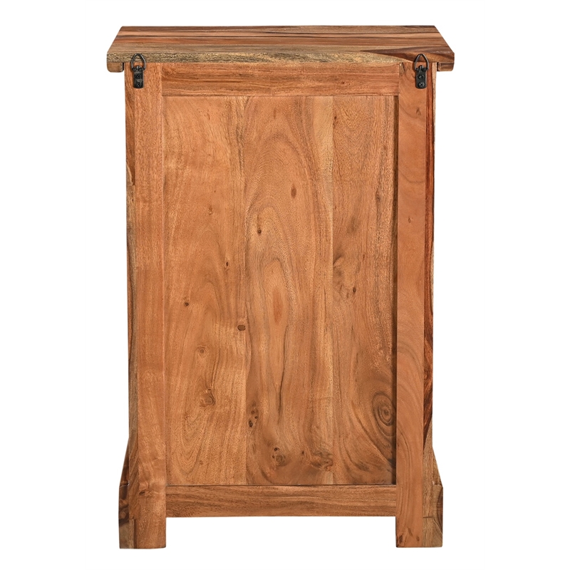 Taran Designs Darcy 2-piece Live Edge Solid Wood Desk Set in Brown