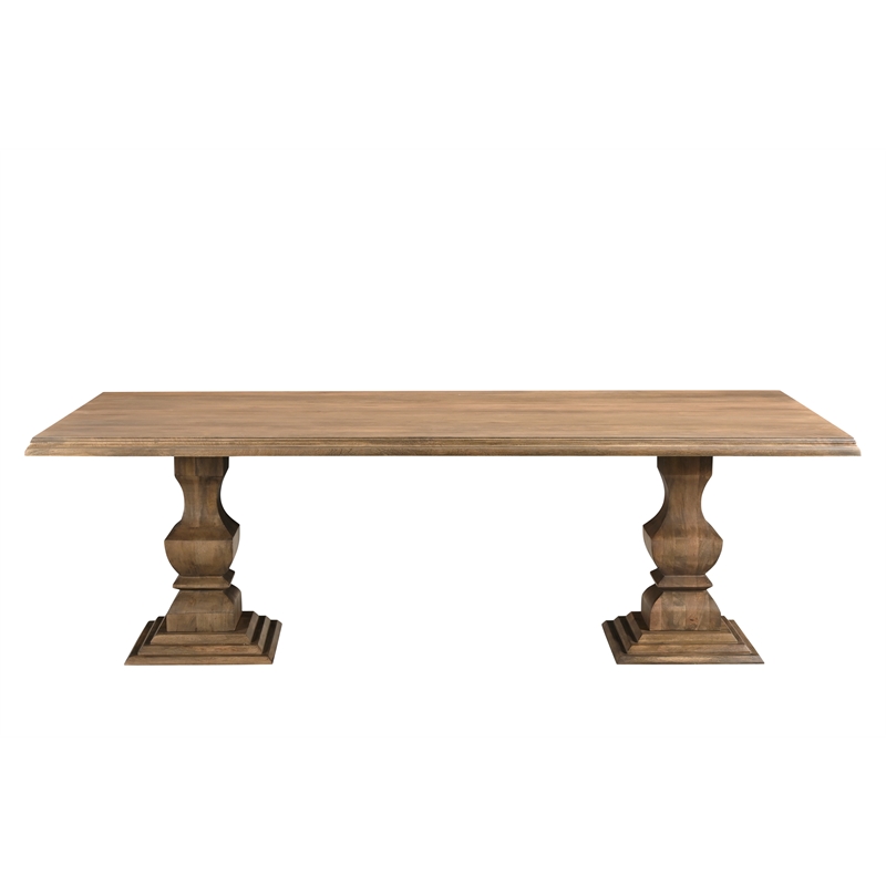 Taran Designs Lawrence 11-piece Solid Wood Dining Set in Brown