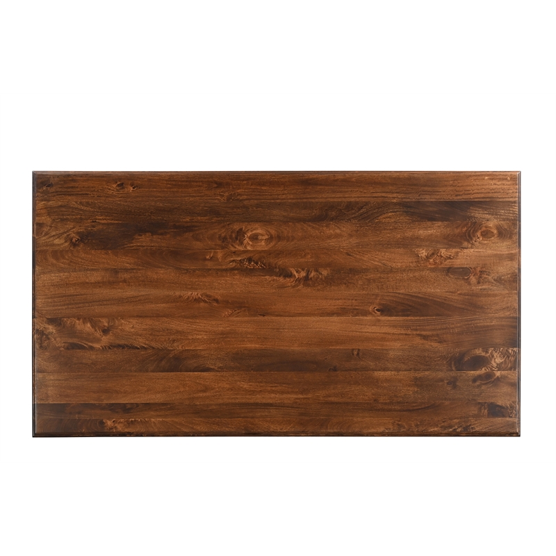 Taran Designs Lawrence 7-piece Solid Wood Dining Set in Dark Brown