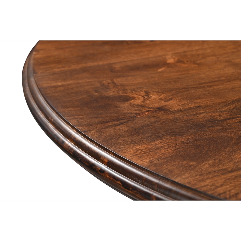 Taran Designs Lawrence 5-piece Solid Wood Dining Set in Dark Brown