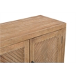Taran Designs Lark 4-door Carved Solid Wood Sideboard in Beige