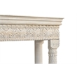 Taran Designs Isabella Carved Solid Wood Hall Tree Bench in White