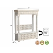 Taran Designs Isabella Carved Solid Wood Hall Tree Bench in White