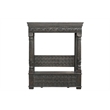 Taran Designs Isabella Carved Solid Wood Hall Tree Bench in Black