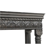 Taran Designs Isabella Carved Solid Wood Hall Tree Bench in Black