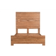 Taran Designs Oliver Live Edge Solid Wood Queen Panel Bed in Brown