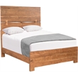 Taran Designs Oliver Live Edge Solid Wood Queen Panel Bed in Brown