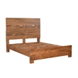 Taran Designs Oliver Live Edge Solid Wood Queen Panel Bed in Brown
