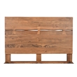 Taran Designs Oliver Live Edge Solid Wood Queen Panel Bed in Brown