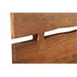 Taran Designs Oliver Live Edge Solid Wood Queen Panel Bed in Brown