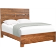 Taran Designs Oliver Live Edge Solid Wood Queen Panel Bed in Brown