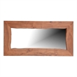 Taran Designs Oliver Live Edge Solid Wood Accent Mirror in Brown