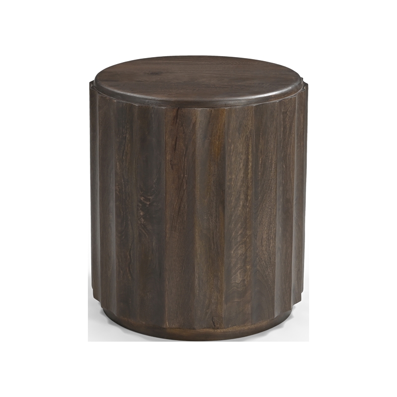 Taran Designs Lark 2-piece Solid Wood Living Room Table Set in Dark Brown
