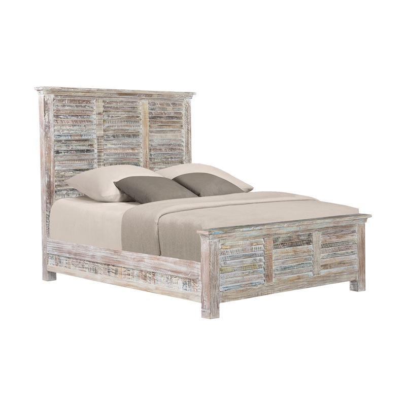 Taran Designs Hayden 3-piece Solid Wood Bedroom Set in White Multicolor