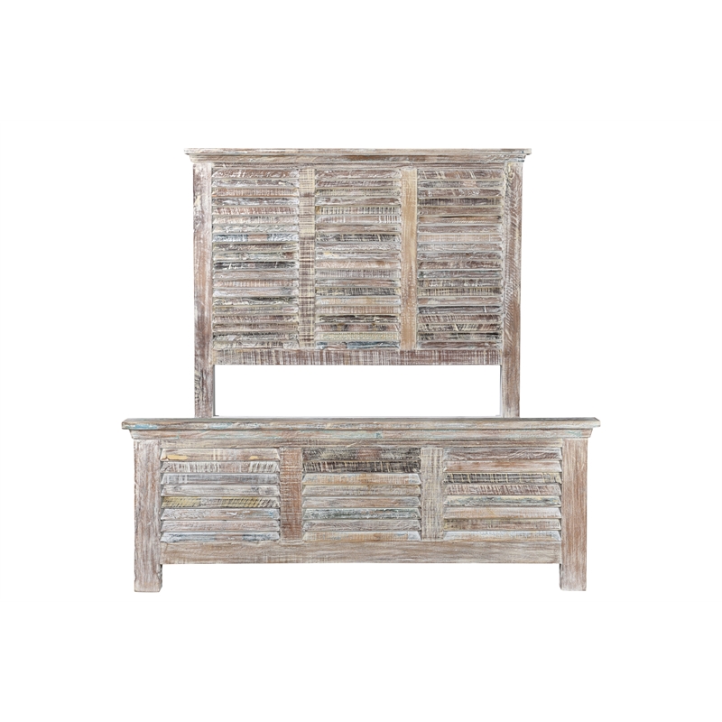 Taran Designs Hayden 3-piece Solid Wood Bedroom Set in White Multicolor