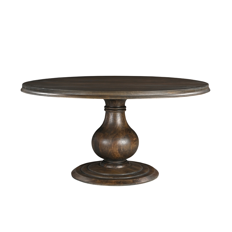 Taran Designs Lawrence 5-piece Solid Wood Dining Set in Dark Brown