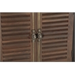 Taran Designs Lark 4-door Shutter Solid Wood Sideboard in Dark Brown