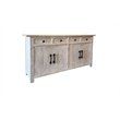 Taran Designs Isabella 4-drawer 4-door Solid Wood Sideboard in White