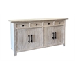 Taran Designs Isabella 4-drawer 4-door Solid Wood Sideboard in White