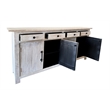 Taran Designs Isabella 4-drawer 4-door Solid Wood Sideboard in White