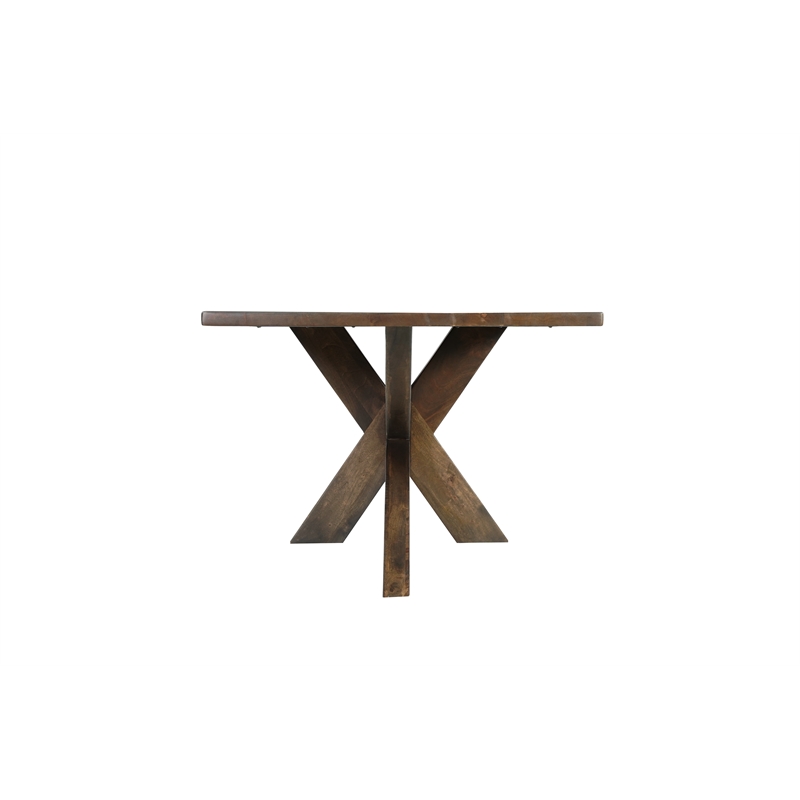 Taran Designs Mason 7-piece Live Edge Solid Wood Dining Set in Brown