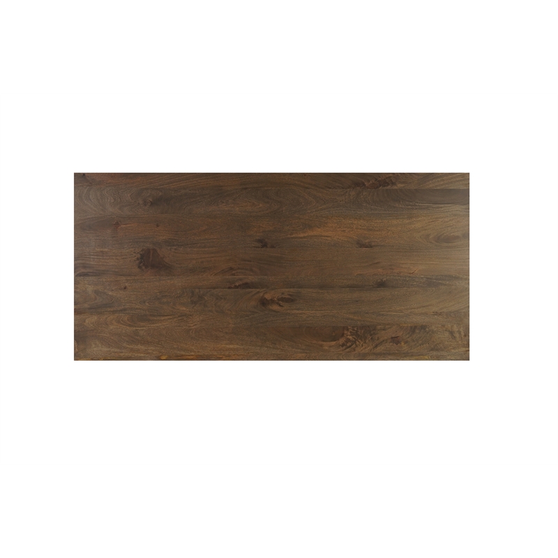 Taran Designs Mason 7-piece Live Edge Solid Wood Dining Set in Brown