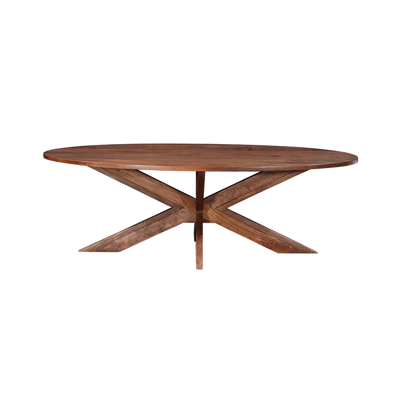 Taran Designs Mason 7-piece Live Edge Solid Wood Dining Set in Brown
