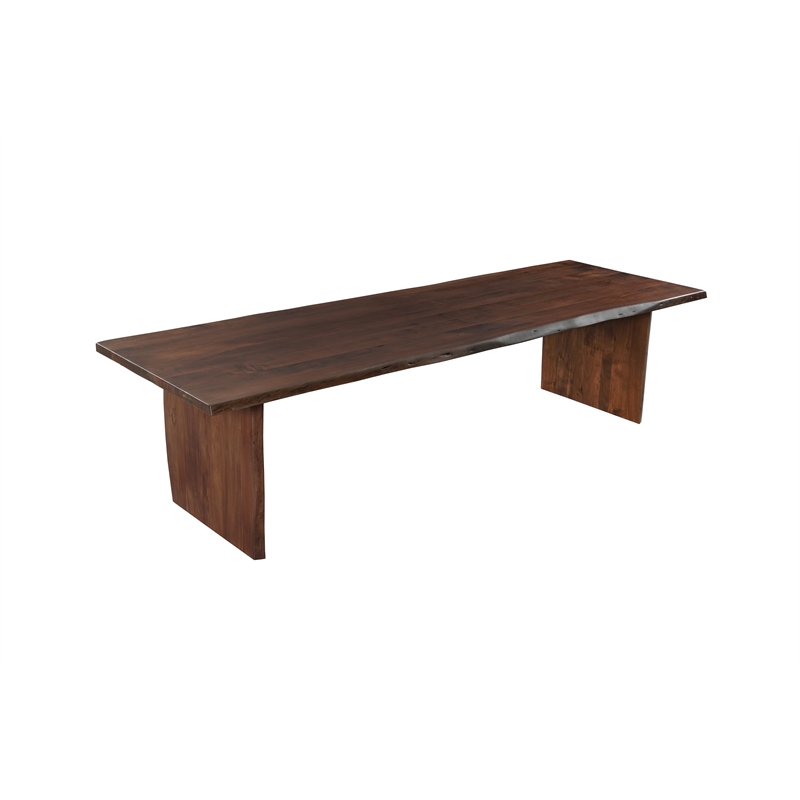 Taran Designs Belmont 13-piece Live Edge Solid Wood Dining Set in Dark Brown
