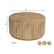 Taran Designs Lark Modern Round Solid Wood Coffee Table in Brown