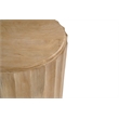 Taran Designs Lark Modern Round Solid Wood End Table in Brown