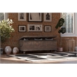 Taran Designs Bailey Carved Solid Wood Storage Ottoman in Brown