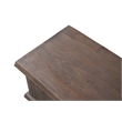 Taran Designs Bailey Carved Solid Wood Storage Ottoman in Brown