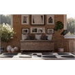 Taran Designs Bailey Carved Solid Wood Storage Ottoman in Brown
