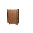 Handcrafted Solid Wood Chest with 5 Drawers in Weathered Brown