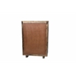 Handcrafted Solid Wood Chest with 5 Drawers in Weathered Brown