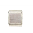 Modern Carved Solid Wood Nightstand with 2 Drawers in Gray Wash