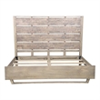 King Size Panel Bed Handcrafted from Solid Wood in Gray/White