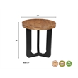 Mason 2-Piece Solid Wood Living Room Table Set with Round Coffee & End Table