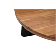 Mason 2-Piece Solid Wood Living Room Table Set with Round Coffee & End Table