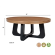Mason 2-Piece Solid Wood Living Room Table Set with Round Coffee & End Table