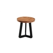 Mason 2-Piece Solid Wood Living Room Table Set with Round Coffee & End Table
