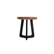 Mason 2-Piece Solid Wood Living Room Table Set with Round Coffee & End Table